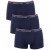 Tommy Hilfiger ανδρικά βαμβακερά boxers trunk 3pack (σκούρο μπλε),άνετη γραμμή,95%cotton 5%elastane 1U87903842 409